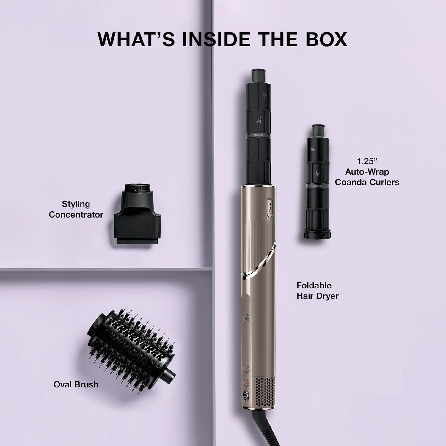 image:imageShark FlexStyle Air MultiStyler amp Drying System Coanda Black HD440BKMocha Silver Winter Special
