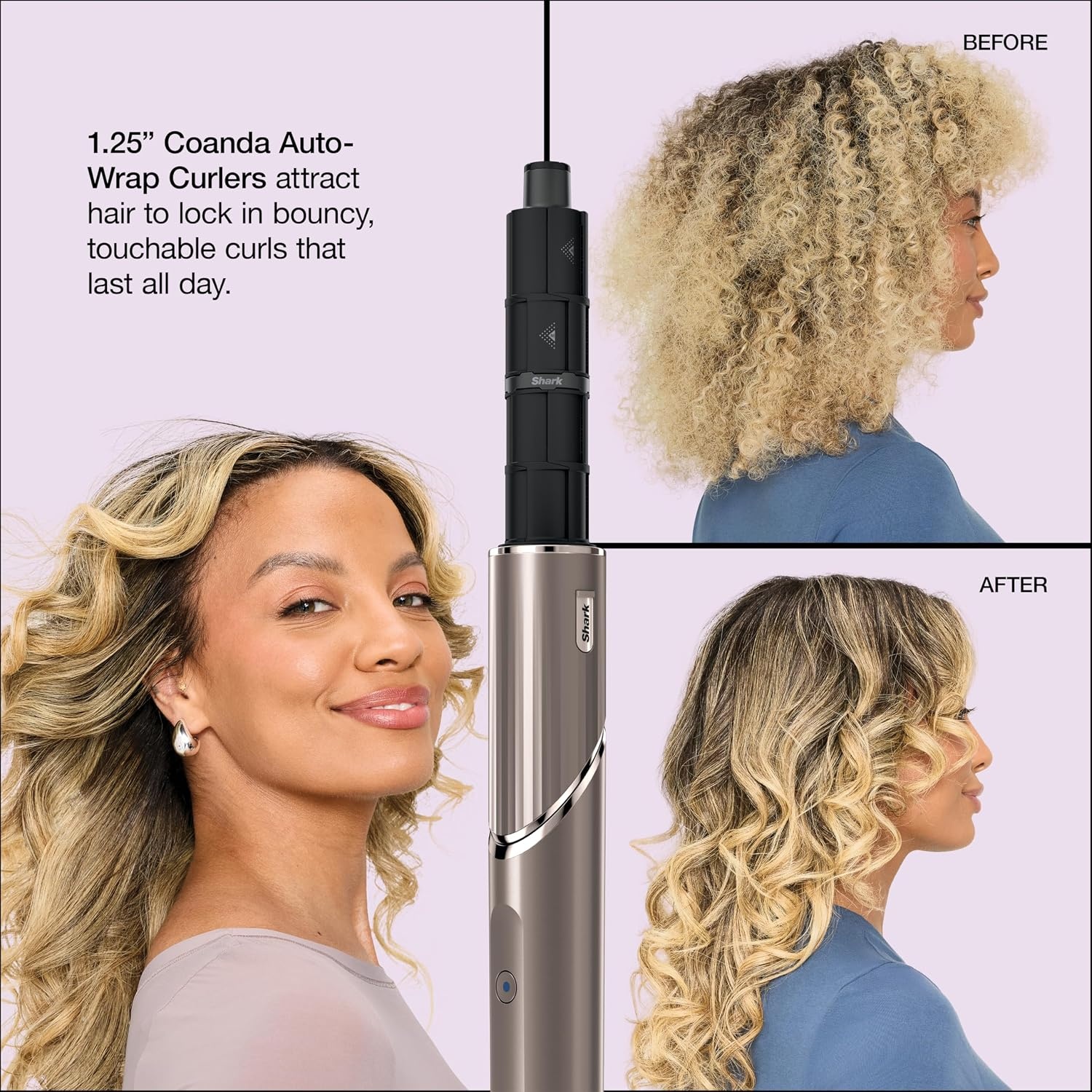 image:imageShark FlexStyle Air MultiStyler amp Drying System Coanda Black HD440BKMocha Silver Winter Special