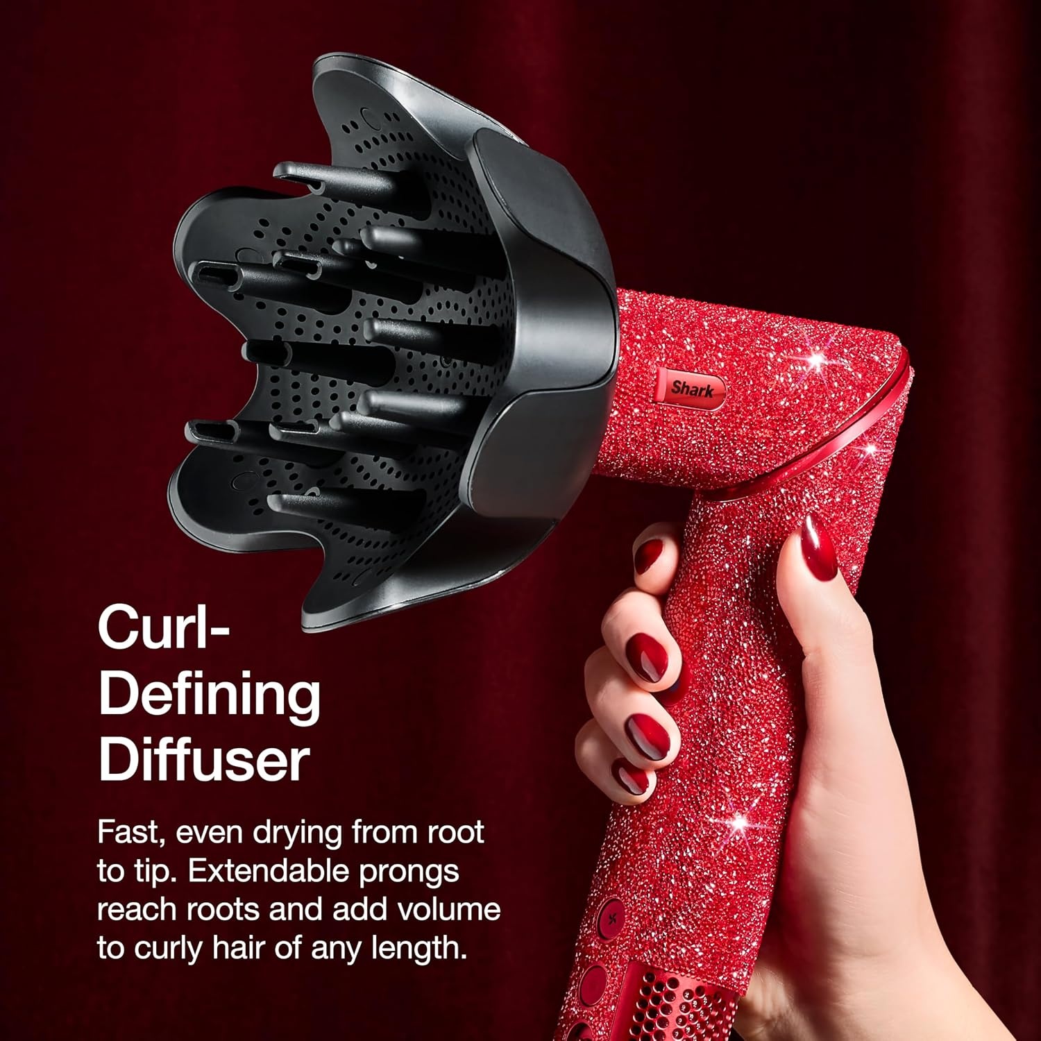 image:imageShark FlexStyle Air MultiStyler amp Drying System Coanda Black HD440BKRed SparkleLimited Edition