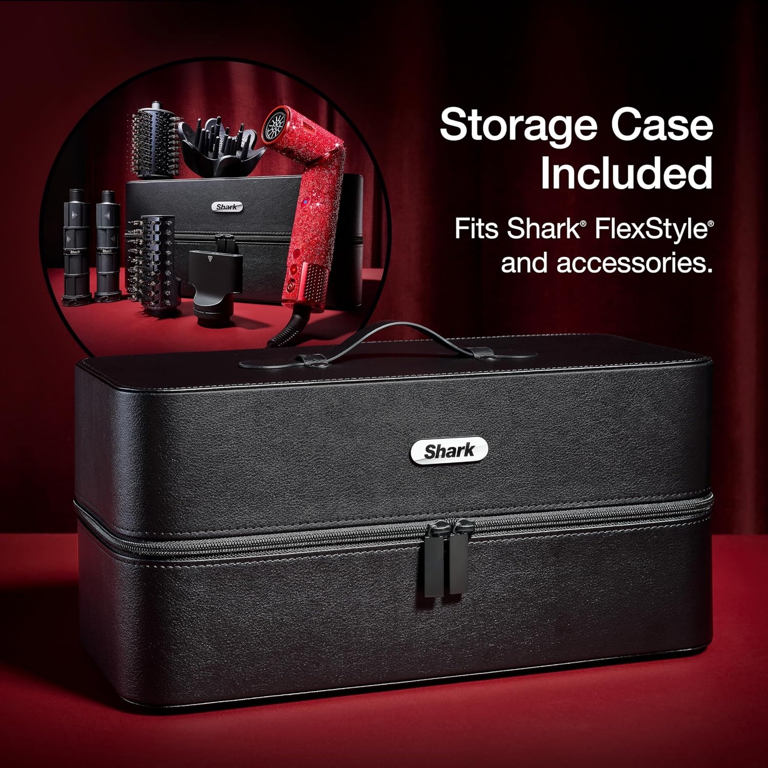 image:imageShark FlexStyle Air MultiStyler amp Drying System Coanda Black HD440BKRed SparkleLimited Edition
