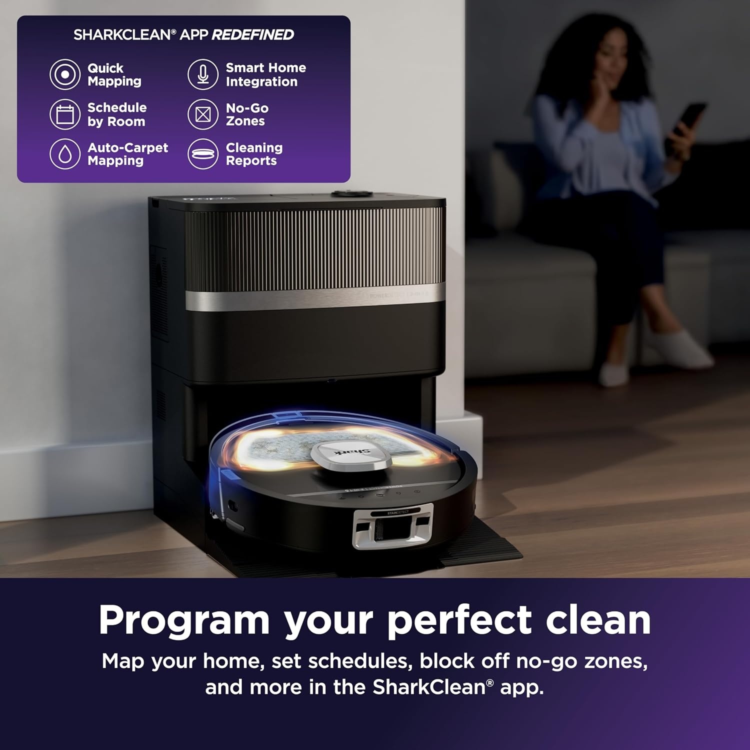 image:imageShark UV Reveal PowerDetect Wet amp Dry Robot Vacuum AV3000XEBlack