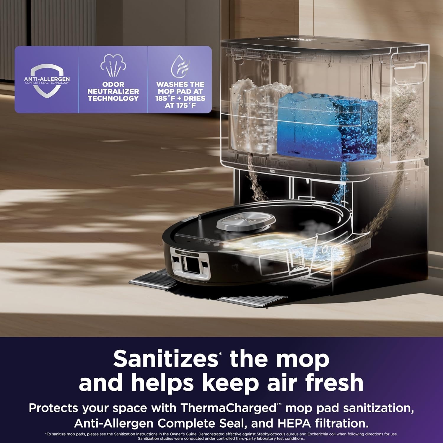 image:imageShark UV Reveal PowerDetect Wet amp Dry Robot Vacuum AV3000XEBlack