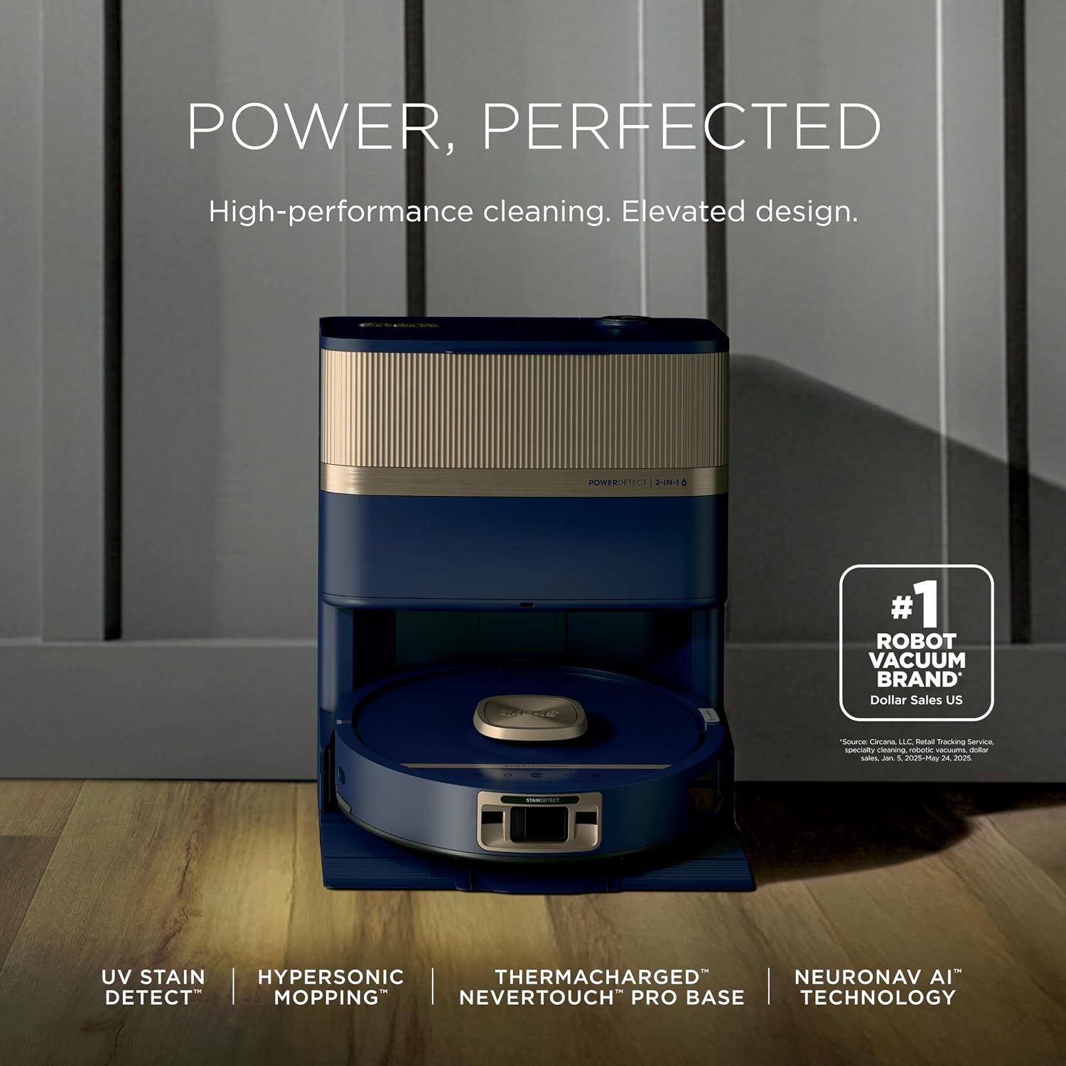 image:imageShark UV Reveal PowerDetect Wet amp Dry Robot Vacuum AV3000XEBlue Harbor