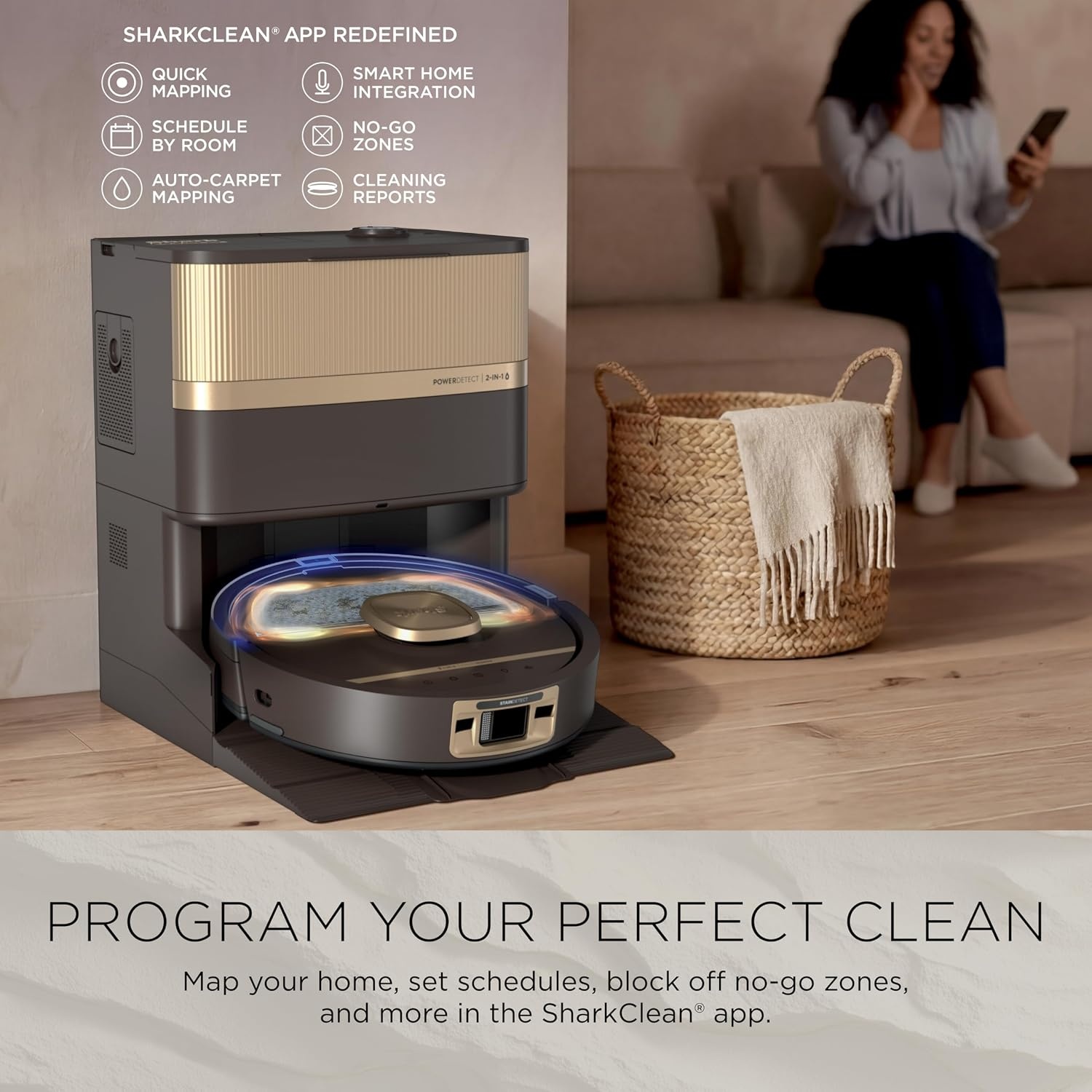 image:imageShark UV Reveal PowerDetect Wet amp Dry Robot Vacuum AV3000XEBlue Harbor