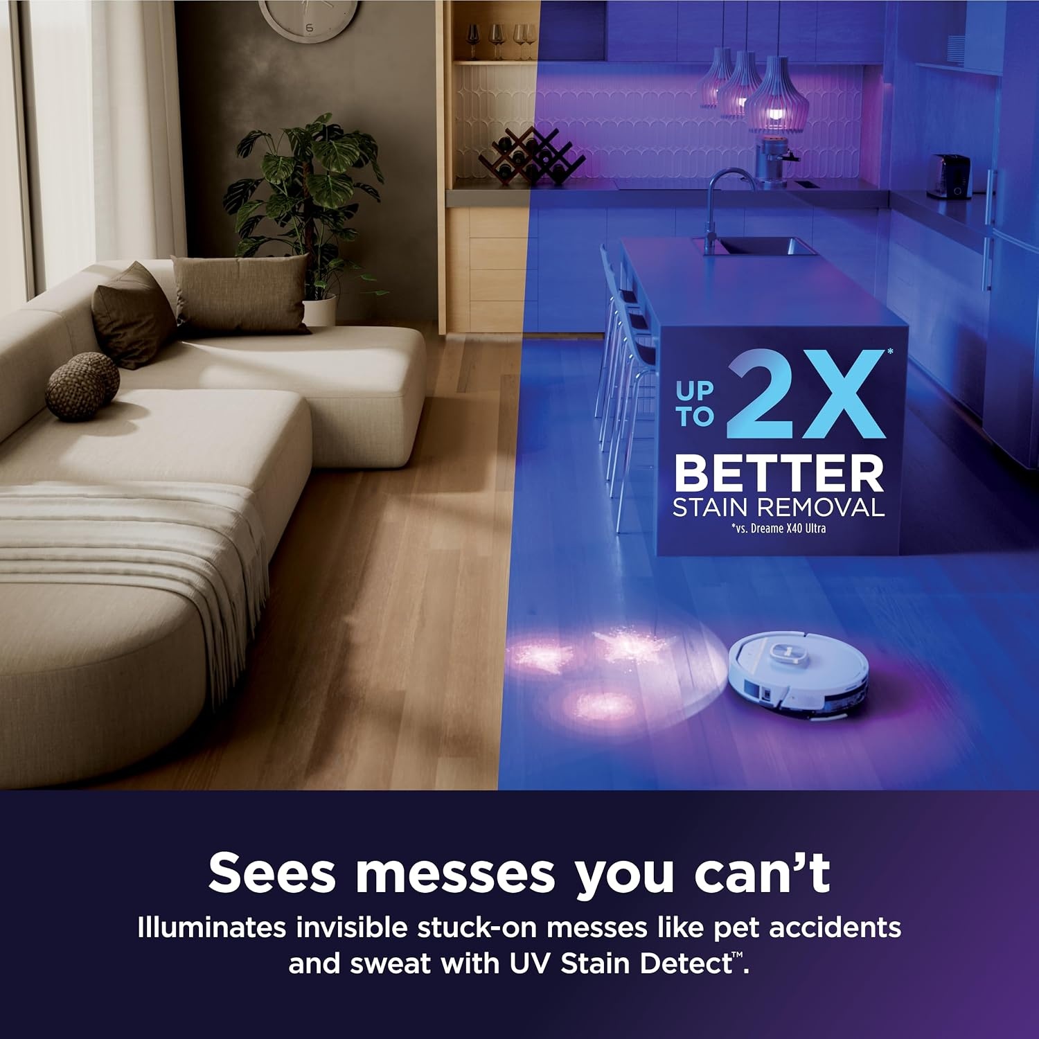 image:imageShark UV Reveal PowerDetect Wet amp Dry Robot Vacuum AV3000XEWhite