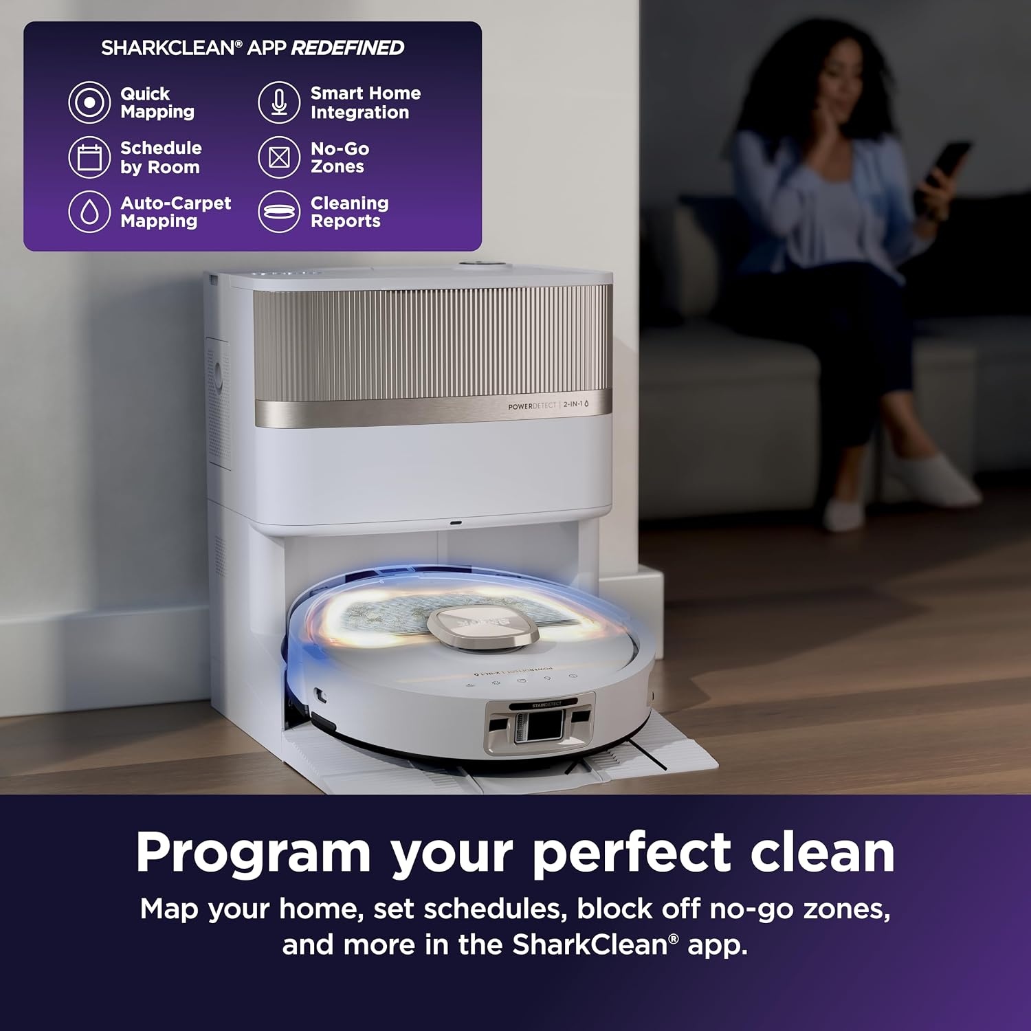 image:imageShark UV Reveal PowerDetect Wet amp Dry Robot Vacuum AV3000XEWhite