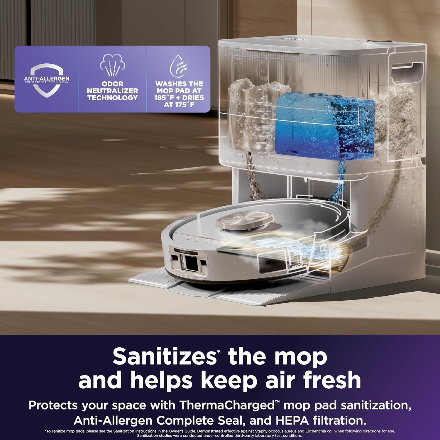 image:imageShark UV Reveal PowerDetect Wet amp Dry Robot Vacuum AV3000XEWhite