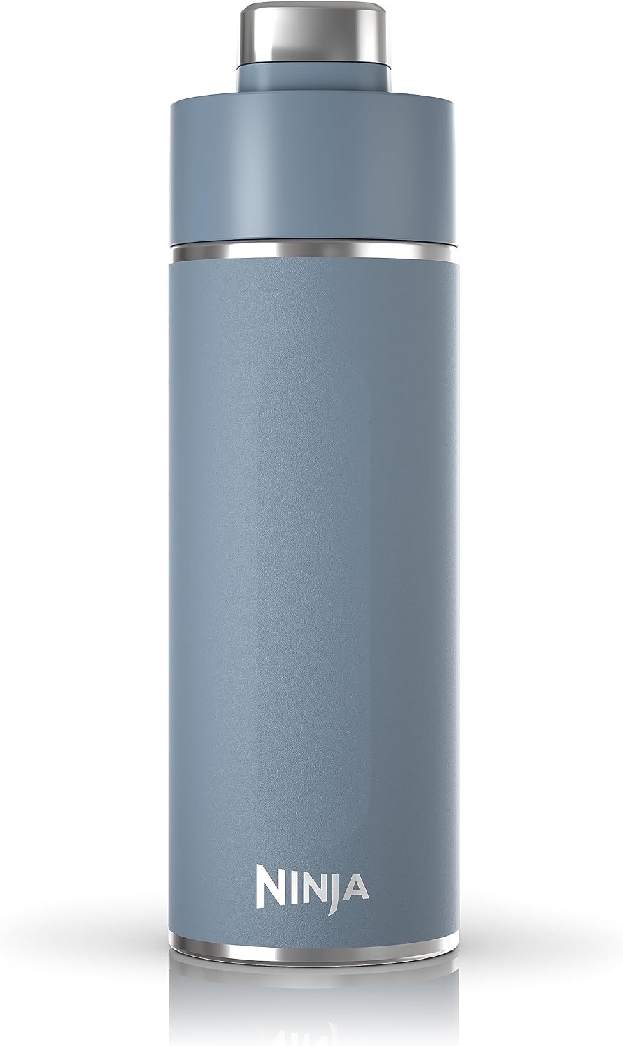 image:imageNinja DW2401GY Thirsti 24oz Travel Water Bottle For Carbonated Sparkling Drinks Colder and Fizzier Longer Leak Proof 24 Hrs Cold Dishwasher Safe Stainless Steel Insulated Tumbler Charcoal GrayBlue