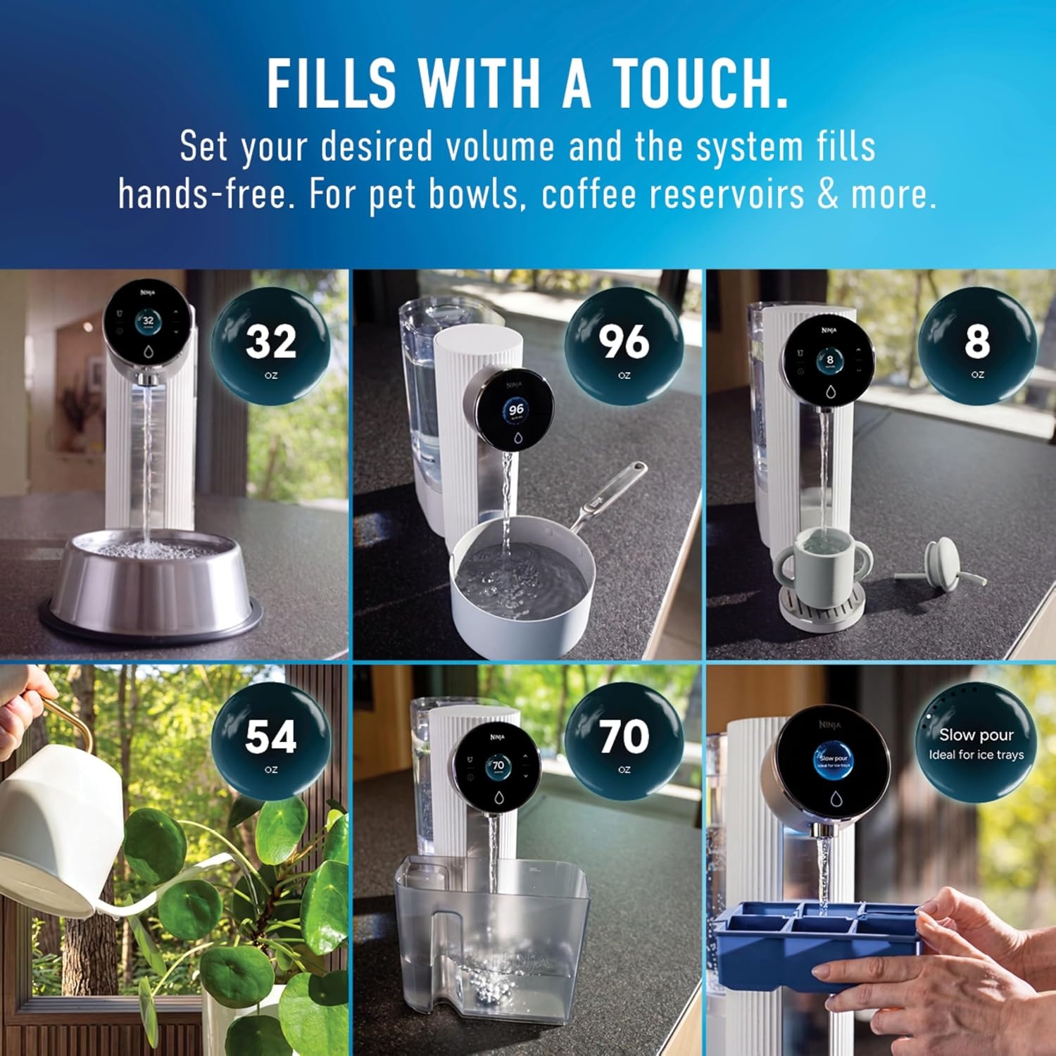 image:imageNinja HydraSense Intelligent Water Filtration System WF1001WH1HydraSense White
