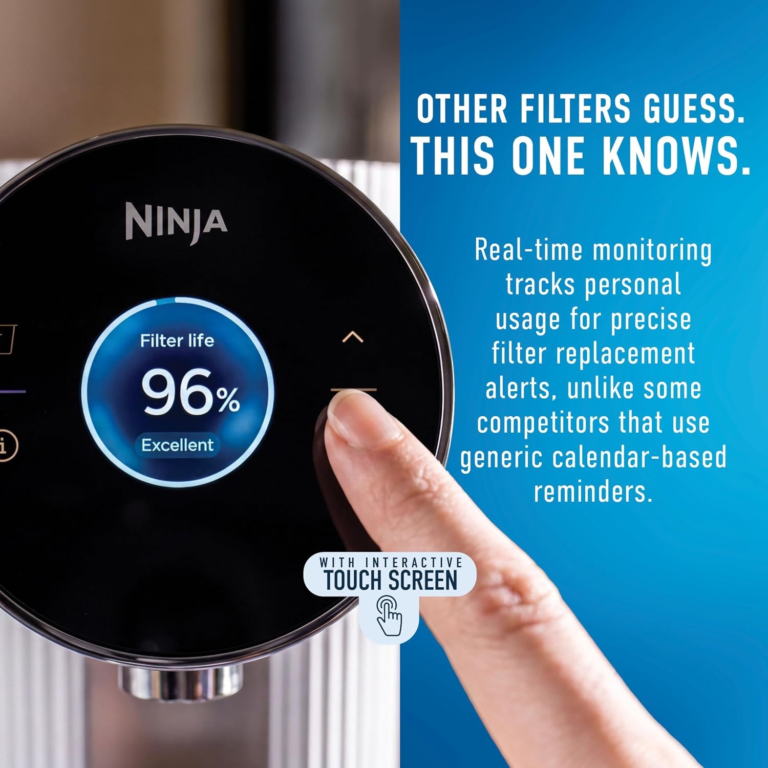 image:imageNinja HydraSense Intelligent Water Filtration System WF1001WH1HydraSense White