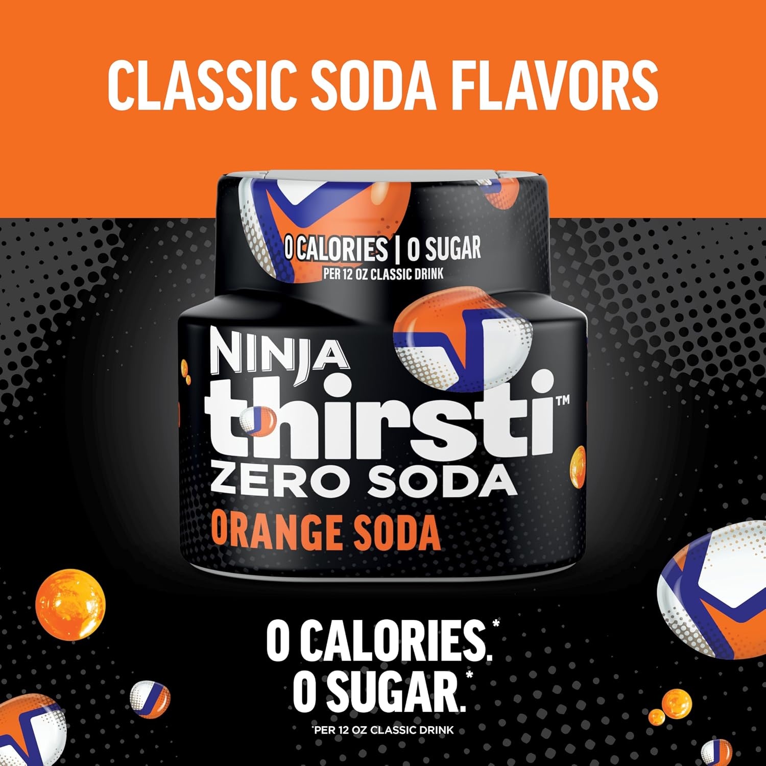 image:imageNinja Thirsti Flavored Water Drops Zero Soda Orange Soda Zero Calories207 Fl Oz Pack of 3
