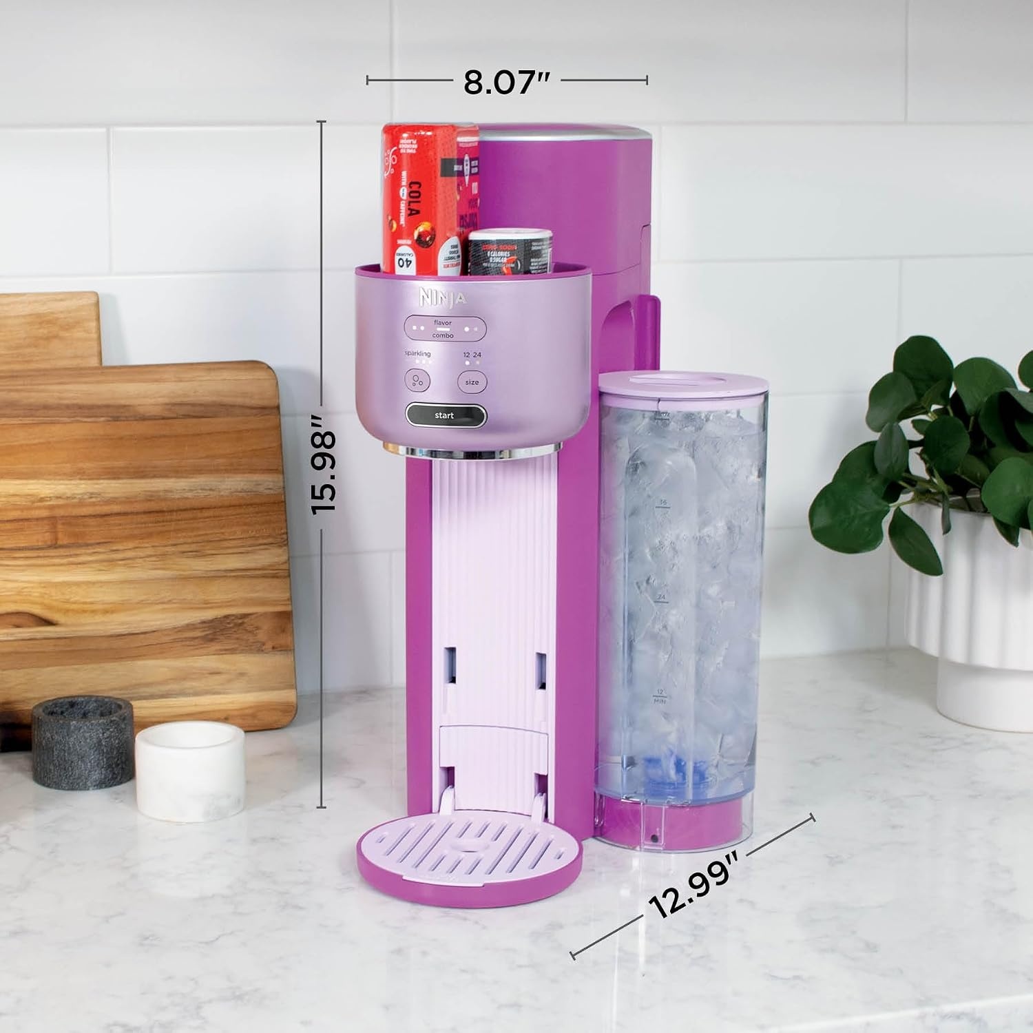 image:imageNinja Thirsti Ultimate Drink System Soda Maker Pink WC3001PK1Pink