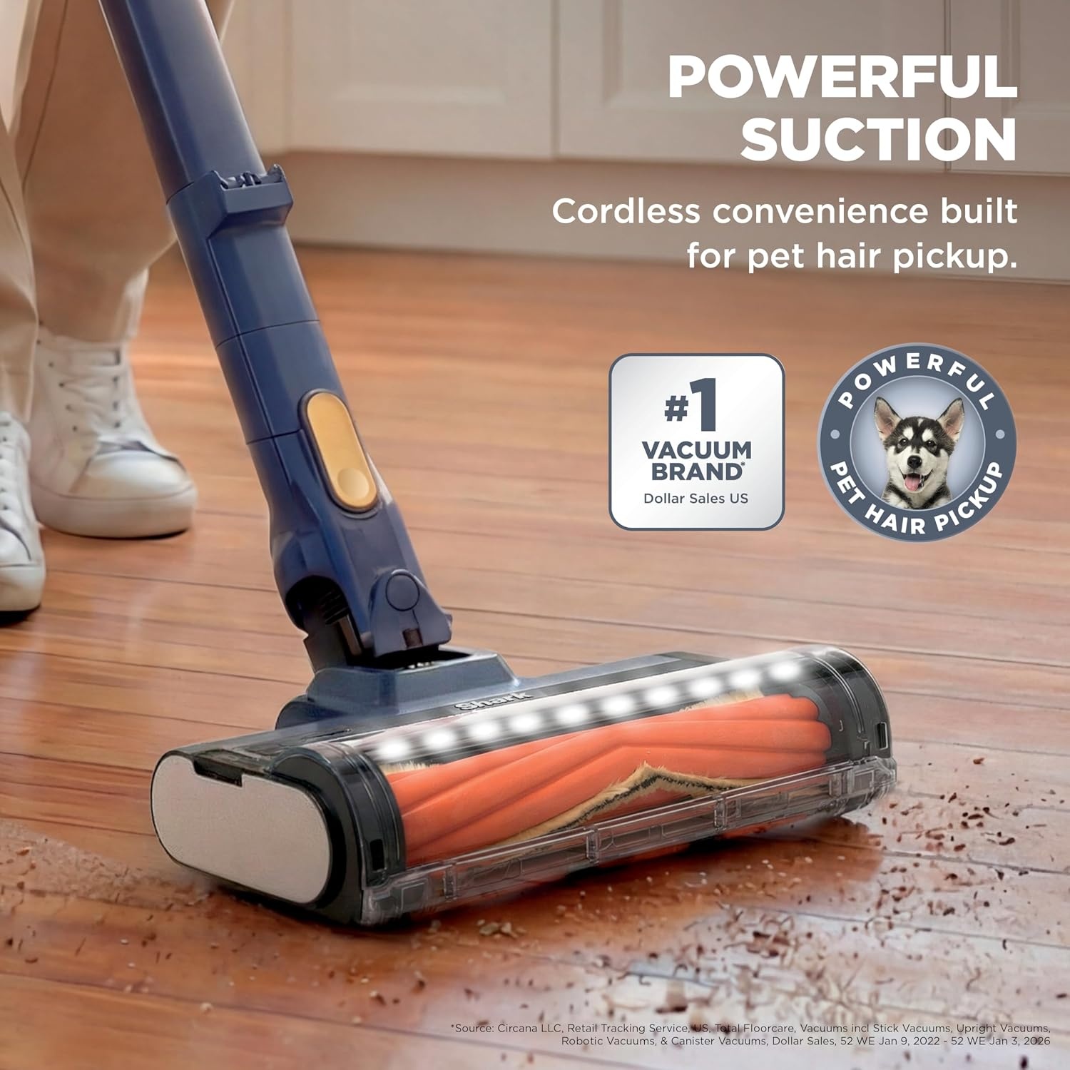 image:imageShark Cordless Pet Cordless Lightweight Stick Vacuum Cleaner IY143HMoonlight Blue