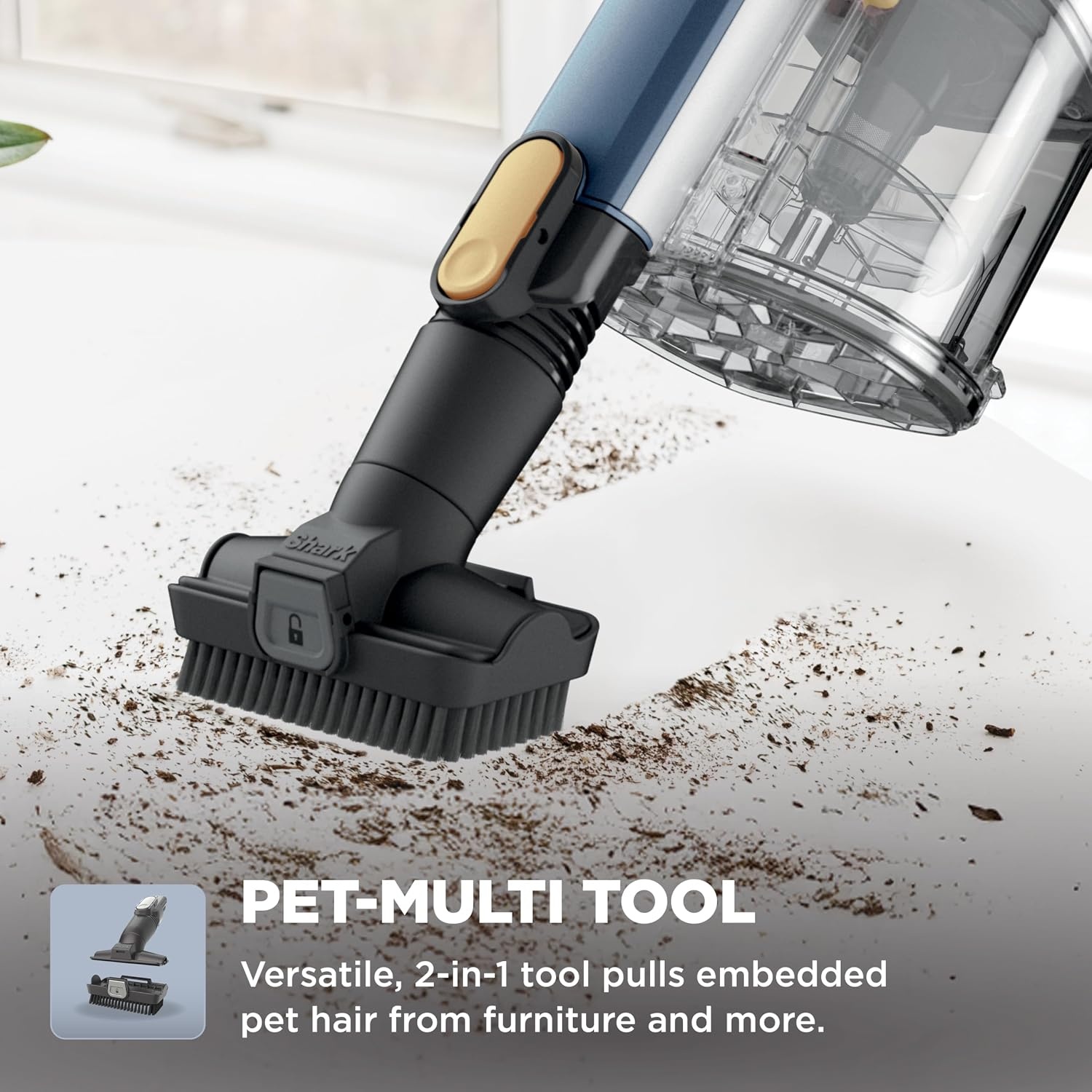 image:imageShark Cordless Pet Cordless Lightweight Stick Vacuum Cleaner IY143HMoonlight Blue