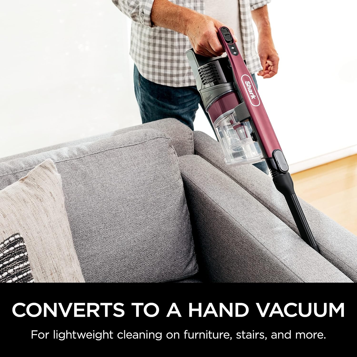 image:imageShark Cordless Pet Cordless Lightweight Stick Vacuum Cleaner IY143HRed