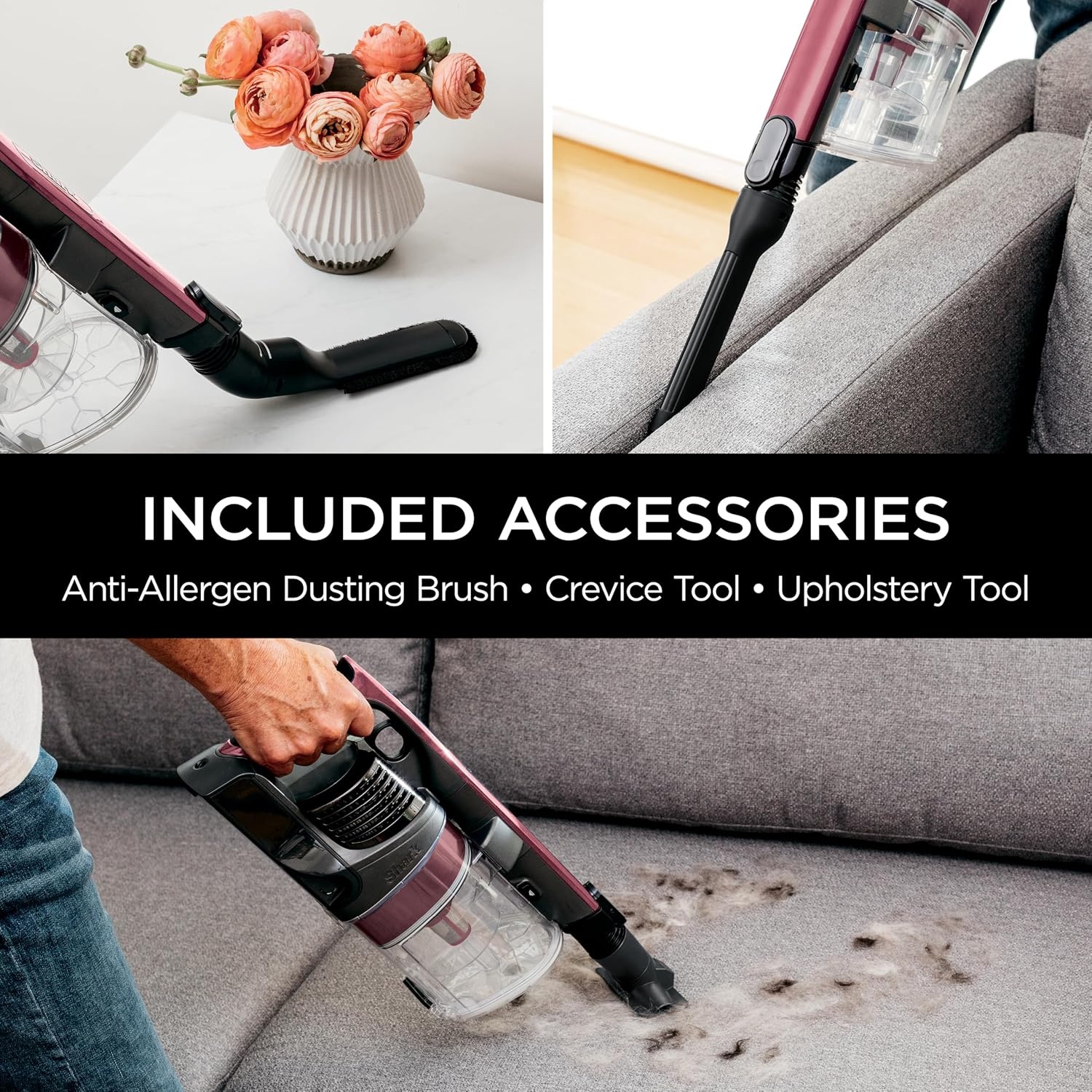 image:imageShark Cordless Pet Cordless Lightweight Stick Vacuum Cleaner IY143HRed
