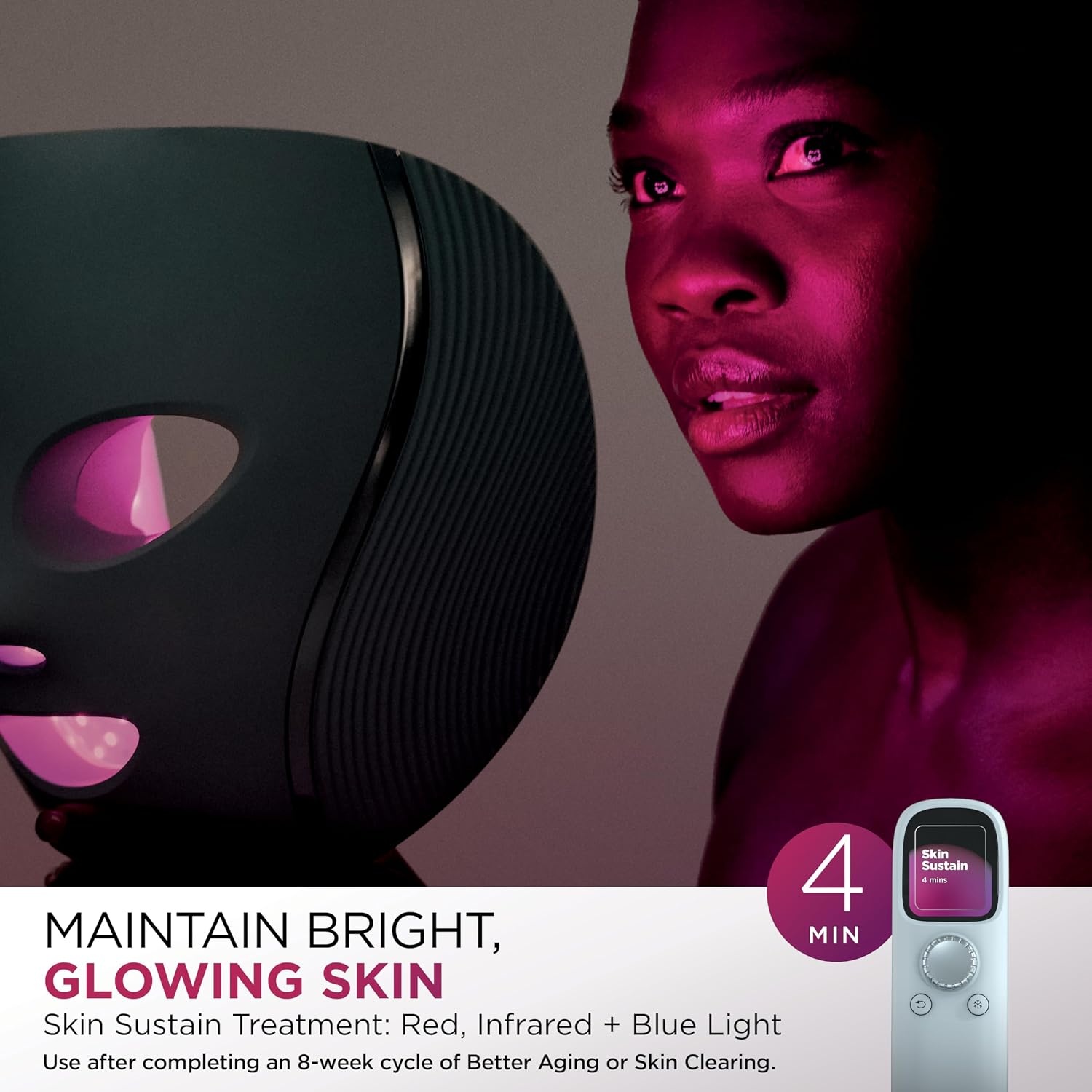 image:imageShark CryoGlow LED Face Mask in Rose Glow FW312PKBlue Frost