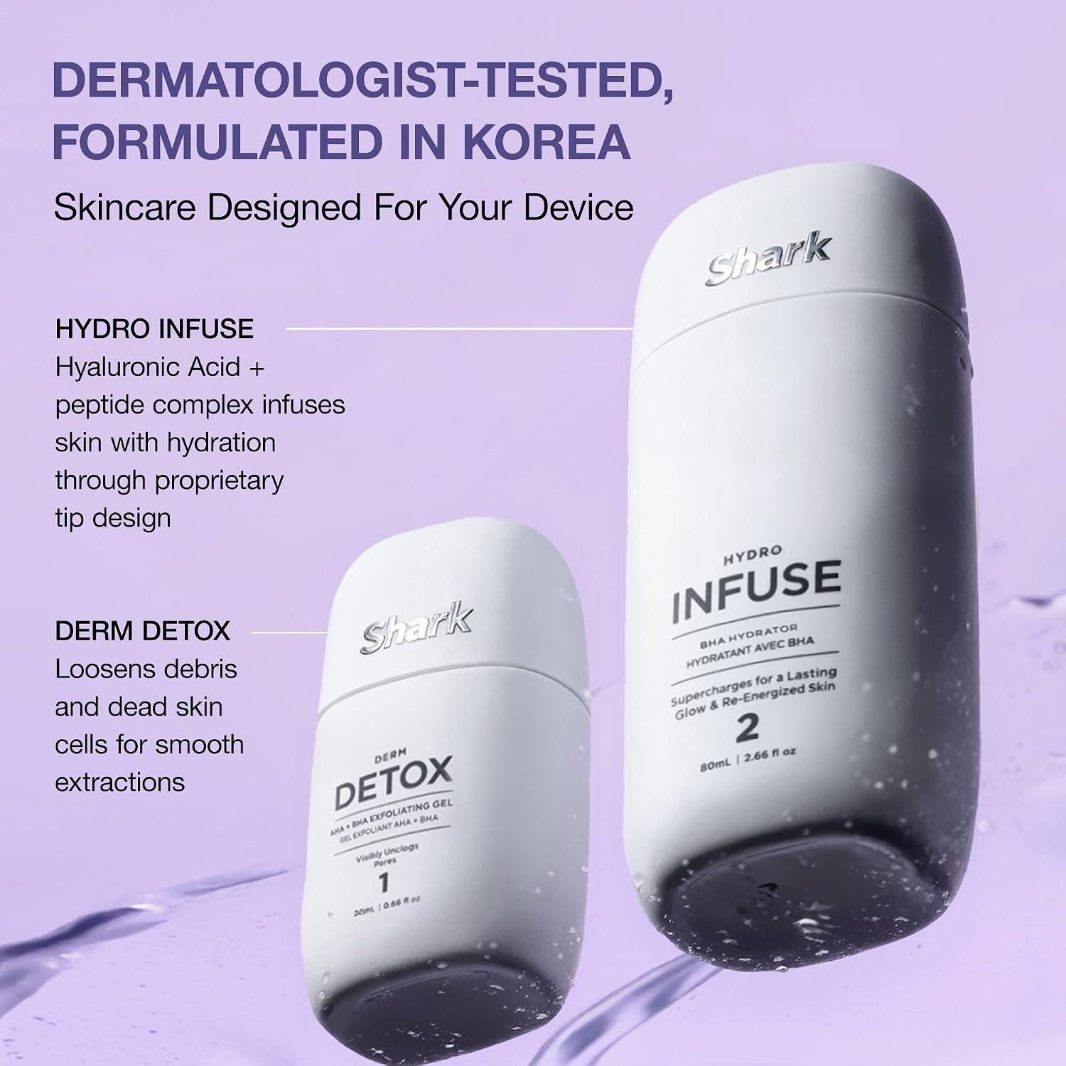 image:imageShark DePuffi Instant Contrast Therapy Tool Pink FH220PKFacialpro Glow Depuffi Lilac
