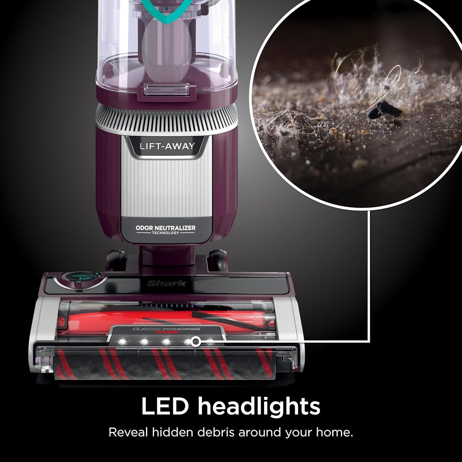image:imageShark Detect Pro LiftAway ADV Vacuum DuoClean Detect Evergreen LA802Rotator Pet LiftAway w DuoClean