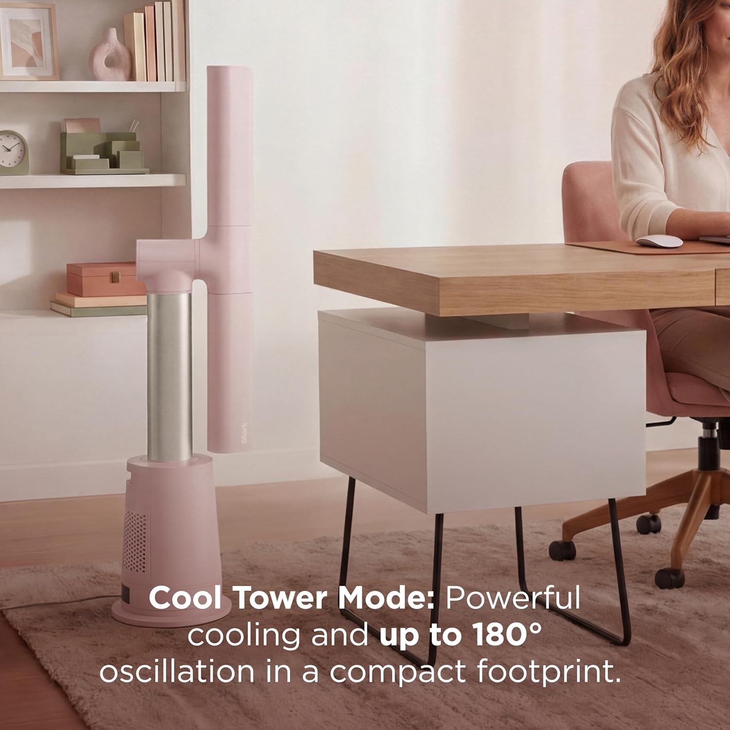 image:imageShark TurboBlade Bladeless Tower Fan Charcoal TF202SBlush