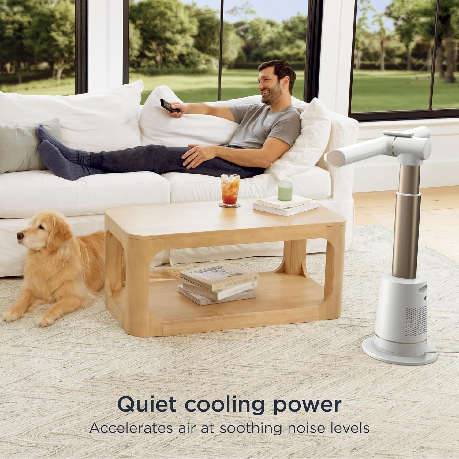 image:imageShark TurboBlade Bladeless Tower Fan Charcoal TF202SDove