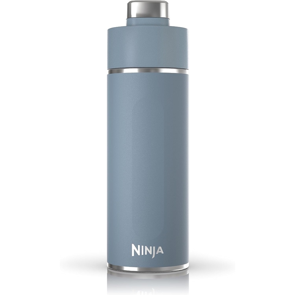 image:imageNinja DW2401GY Thirsti 24oz Travel Water Bottle For Carbonated Sparkling Drinks Colder and Fizzier Longer Leak Proof 24 Hrs Cold Dishwasher Safe Stainless Steel Insulated Tumbler Charcoal GrayBlue