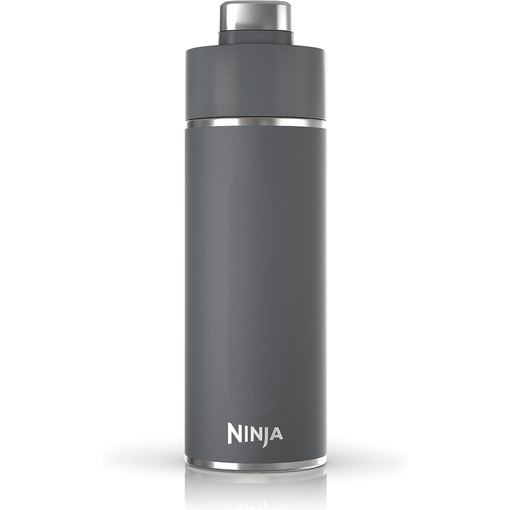 image:imageNinja DW2401GY Thirsti 24oz Travel Water Bottle For Carbonated Sparkling Drinks Colder and Fizzier Longer Leak Proof 24 Hrs Cold Dishwasher Safe Stainless Steel Insulated Tumbler Charcoal GrayGray