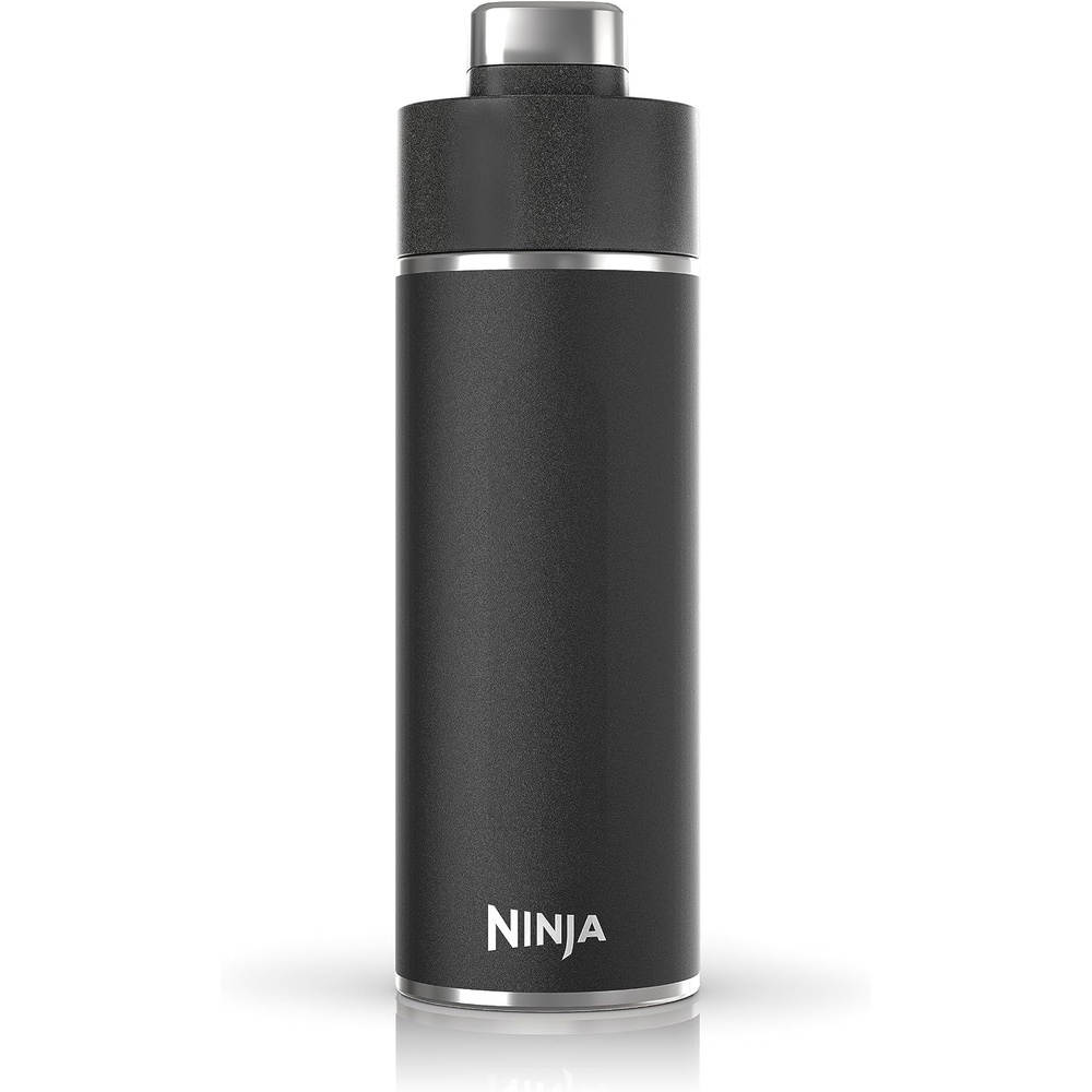 image:imageNinja DW2401GY Thirsti 24oz Travel Water Bottle For Carbonated Sparkling Drinks Colder and Fizzier Longer Leak Proof 24 Hrs Cold Dishwasher Safe Stainless Steel Insulated Tumbler Charcoal GrayBlack