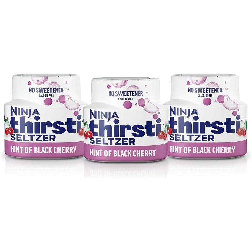 image:imageNinja Thirsti Flavored Water Drops SELTZER Black Cherry Crisp and Refreshing Sparkling Water Zero Calories Zero Sugar Zero Sweeteners Makes 20 12oz drinks 3 Pack WCFCHYAMBlack Cherry