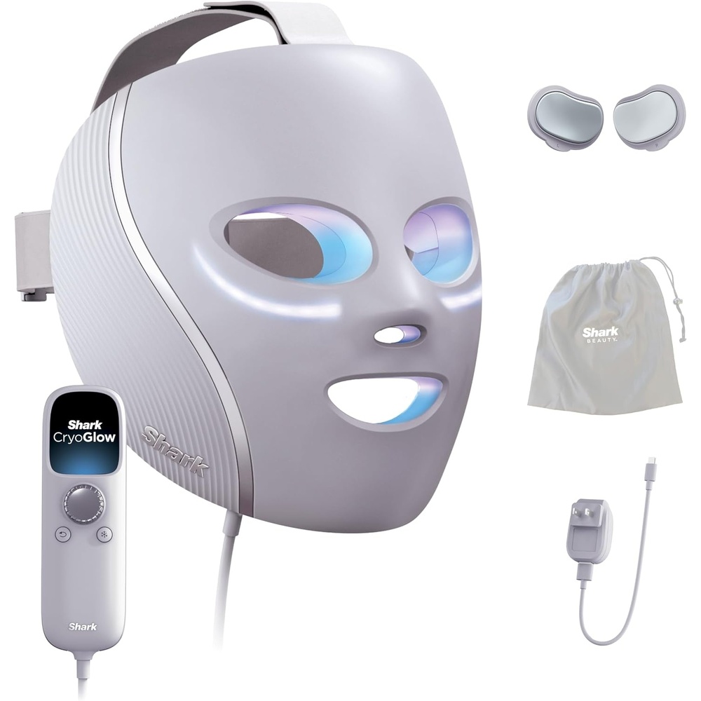 image:imageShark CryoGlow LED Face Mask in Rose Glow FW312PKLilac Chill