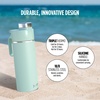 Ninja DW2401GY Thirsti 24oz Travel Water Bottle, For Carbonated Sparkling Drinks, Colder and Fizzier Longer, Leak Proof, 24 Hrs Cold, Dishwasher Safe, Stainless Steel Insulated Tumbler, Charcoal Gray(Mint)
