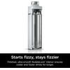 Ninja DW2401GY Thirsti 24oz Travel Water Bottle, For Carbonated Sparkling Drinks, Colder and Fizzier Longer, Leak Proof, 24 Hrs Cold, Dishwasher Safe, Stainless Steel Insulated Tumbler, Charcoal Gray(White)