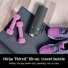 Ninja DW2401GY Thirsti 24oz Travel Water Bottle, For Carbonated Sparkling Drinks, Colder and Fizzier Longer, Leak Proof, 24 Hrs Cold, Dishwasher Safe, Stainless Steel Insulated Tumbler, Charcoal Gray(Gray)