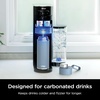 Ninja DW2401GY Thirsti 24oz Travel Water Bottle, For Carbonated Sparkling Drinks, Colder and Fizzier Longer, Leak Proof, 24 Hrs Cold, Dishwasher Safe, Stainless Steel Insulated Tumbler, Charcoal Gray(Blue)