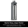 Ninja DW2401GY Thirsti 24oz Travel Water Bottle, For Carbonated Sparkling Drinks, Colder and Fizzier Longer, Leak Proof, 24 Hrs Cold, Dishwasher Safe, Stainless Steel Insulated Tumbler, Charcoal Gray(Gray)