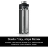 Ninja DW2401GY Thirsti 24oz Travel Water Bottle, For Carbonated Sparkling Drinks, Colder and Fizzier Longer, Leak Proof, 24 Hrs Cold, Dishwasher Safe, Stainless Steel Insulated Tumbler, Charcoal Gray(Black)
