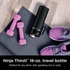 Ninja DW2401GY Thirsti 24oz Travel Water Bottle, For Carbonated Sparkling Drinks, Colder and Fizzier Longer, Leak Proof, 24 Hrs Cold, Dishwasher Safe, Stainless Steel Insulated Tumbler, Charcoal Gray(Black)