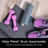 Ninja DW2401GY Thirsti 24oz Travel Water Bottle, For Carbonated Sparkling Drinks, Colder and Fizzier Longer, Leak Proof, 24 Hrs Cold, Dishwasher Safe, Stainless Steel Insulated Tumbler, Charcoal Gray(Blue)