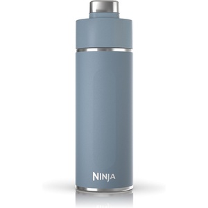 Ninja DW2401GY Thirsti 24oz Travel Water Bottle, For Carbonated Sparkling Drinks, Colder and Fizzier Longer, Leak Proof, 24 Hrs Cold, Dishwasher Safe, Stainless Steel Insulated Tumbler, Charcoal Gray(Blue)