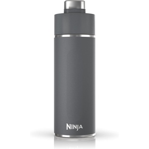 Ninja DW2401GY Thirsti 24oz Travel Water Bottle, For Carbonated Sparkling Drinks, Colder and Fizzier Longer, Leak Proof, 24 Hrs Cold, Dishwasher Safe, Stainless Steel Insulated Tumbler, Charcoal Gray(Gray)