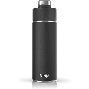 Ninja DW2401GY Thirsti 24oz Travel Water Bottle, For Carbonated Sparkling Drinks, Colder and Fizzier Longer, Leak Proof, 24 Hrs Cold, Dishwasher Safe, Stainless Steel Insulated Tumbler, Charcoal Gray(Black)