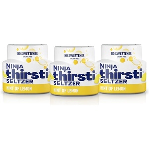 Ninja Thirsti Flavored Water Drops, SELTZER Black Cherry, Crisp and Refreshing Sparkling Water, Zero Calories, Zero Sugar, Zero Sweeteners, Makes 20, 12oz drinks, 3 Pack, WCFCHYAM(Lemon)