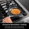 Ninja CW60020 NeverStick Comfort Grip 8″ Fry Pan, Nonstick, Durable, Scratch Resistant, Dishwasher Safe, Oven Safe to 400°F, Silicone Handles, Grey(8” Fry Pan)