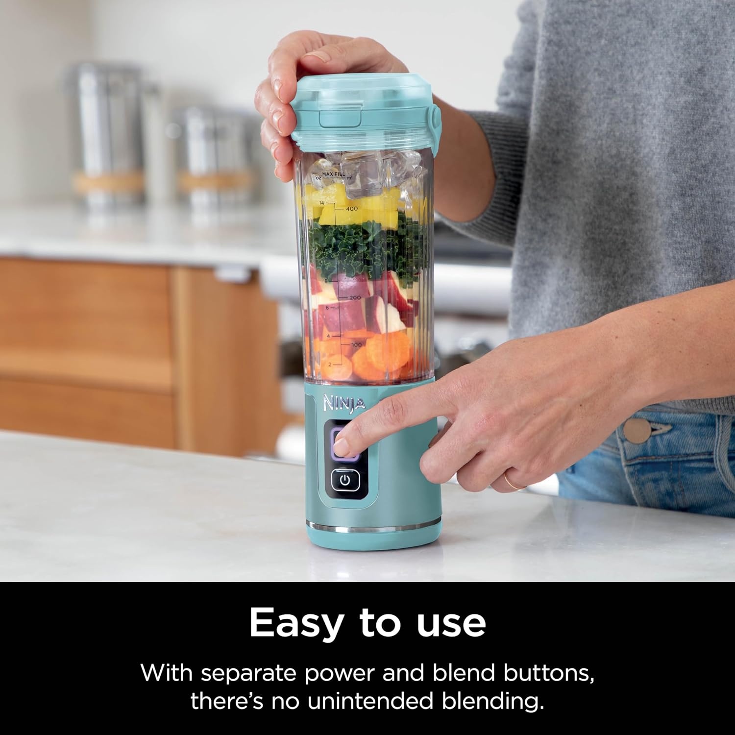 image:imageNinja Blast Portable Blender Cordless 18oz Vessel Black BC151BKAqua