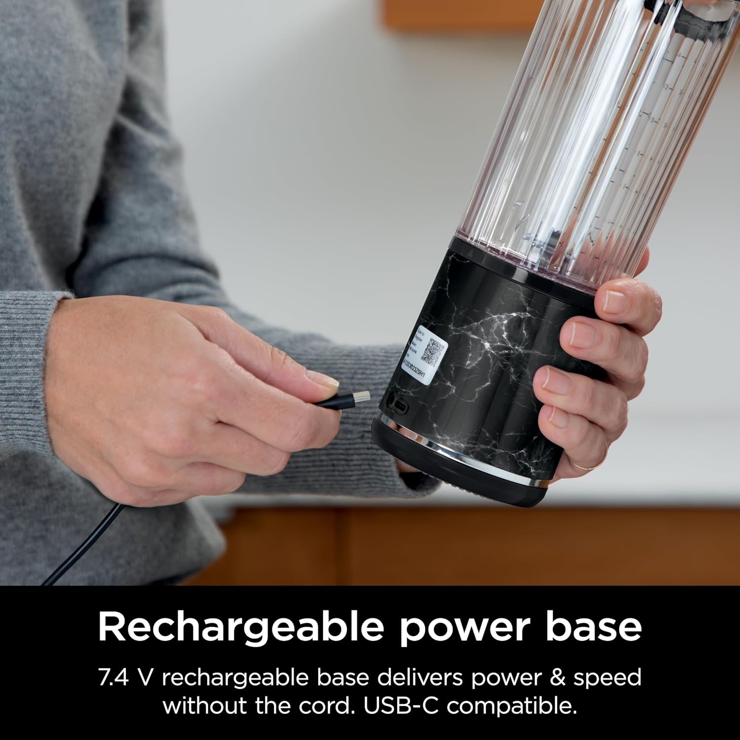 image:imageNinja Blast Portable Blender Cordless 18oz Vessel Black BC151BKMarble Black