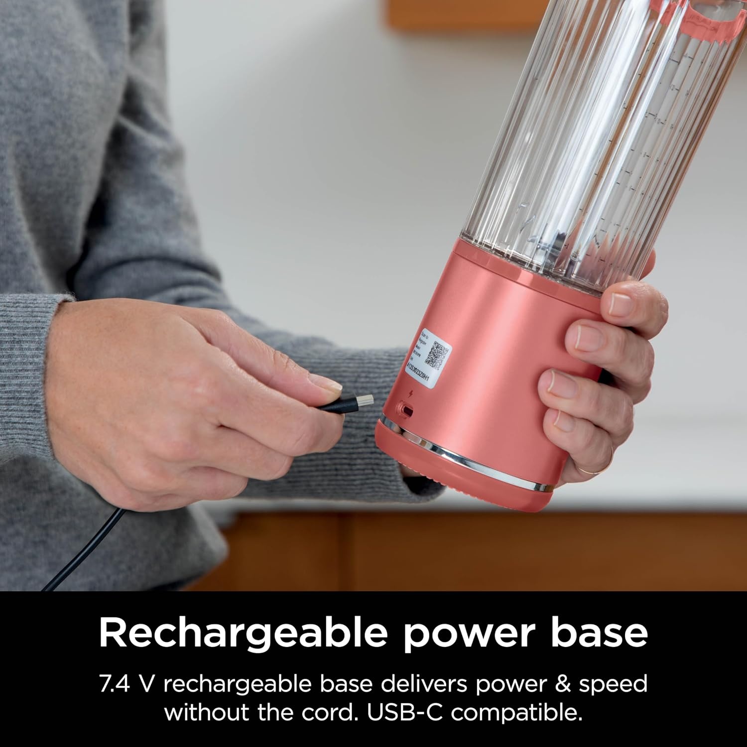image:imageNinja Blast Portable Blender Cordless 18oz Vessel Black BC151BKRed Clay