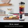 Ninja Blast Portable Blender, Cordless, 18oz Vessel, Black, BC151BK(White Glitter)