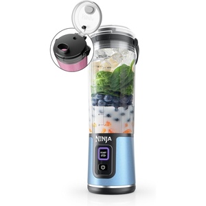 Ninja Blast Portable Blender, Cordless, 18oz Vessel, Black, BC151BK(Metallic Blue)