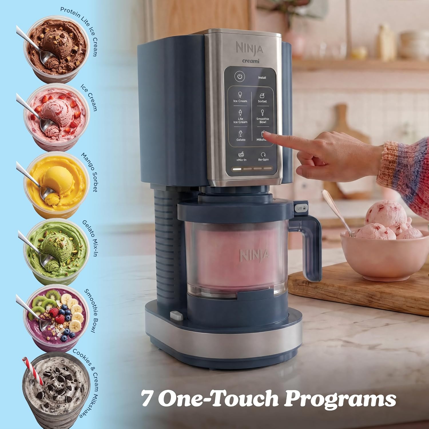 image:imageNinja Creami 7in1 Ice Cream Maker Navy NC351