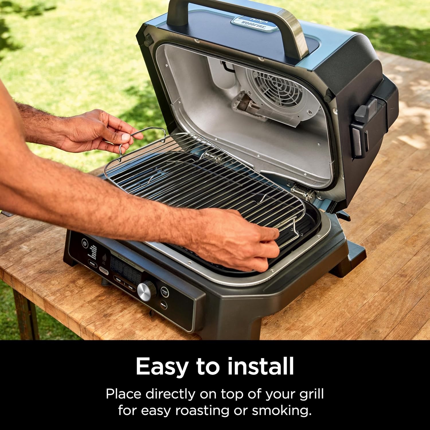 image:imageNinja Woodfire 4Rack Rib and Roast Smoking Bundle for OG800900 Grills Silver Steel